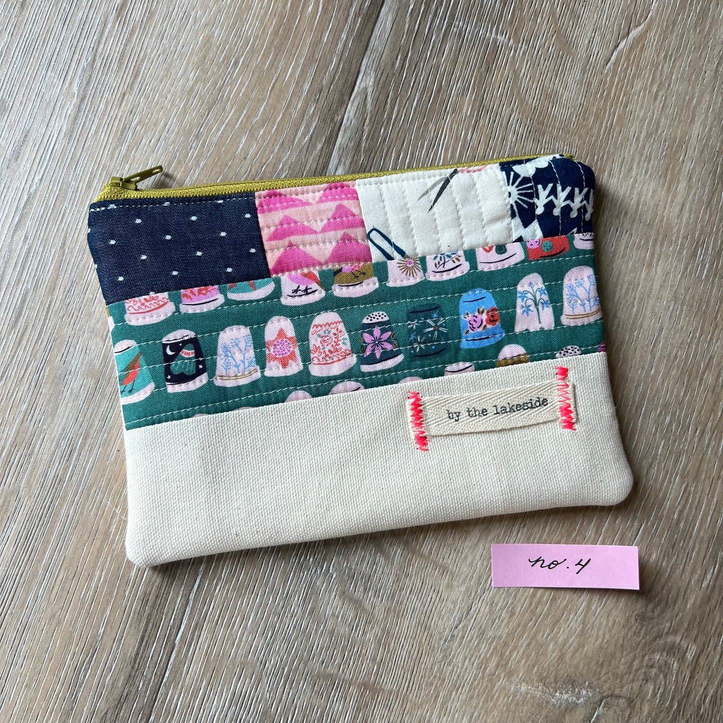Small Patchwork Pouch- Thimbles No 4