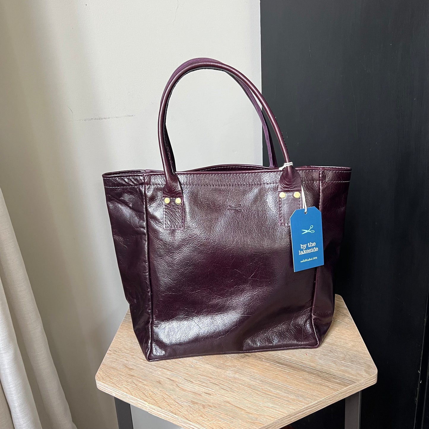 Small Leather Tote Bag