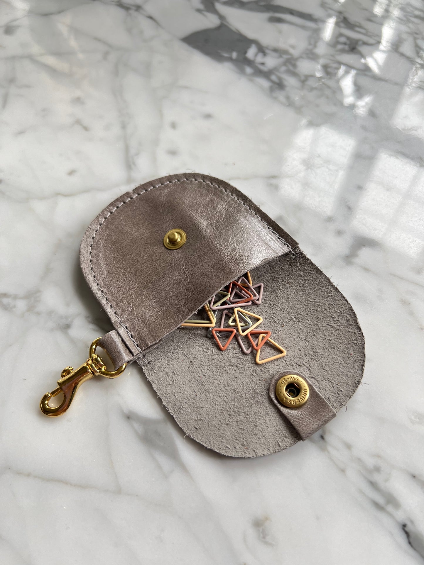 Leather Mini Pouch/Stitch Marker Case