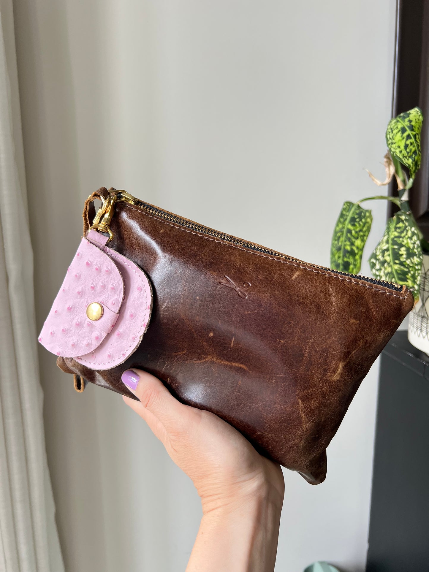 Leather Mini Pouch/Stitch Marker Case