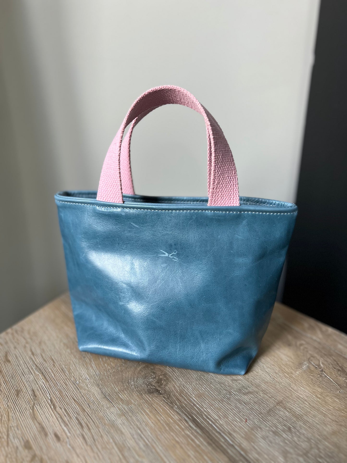 The Mini Leather Bag with webbing handles