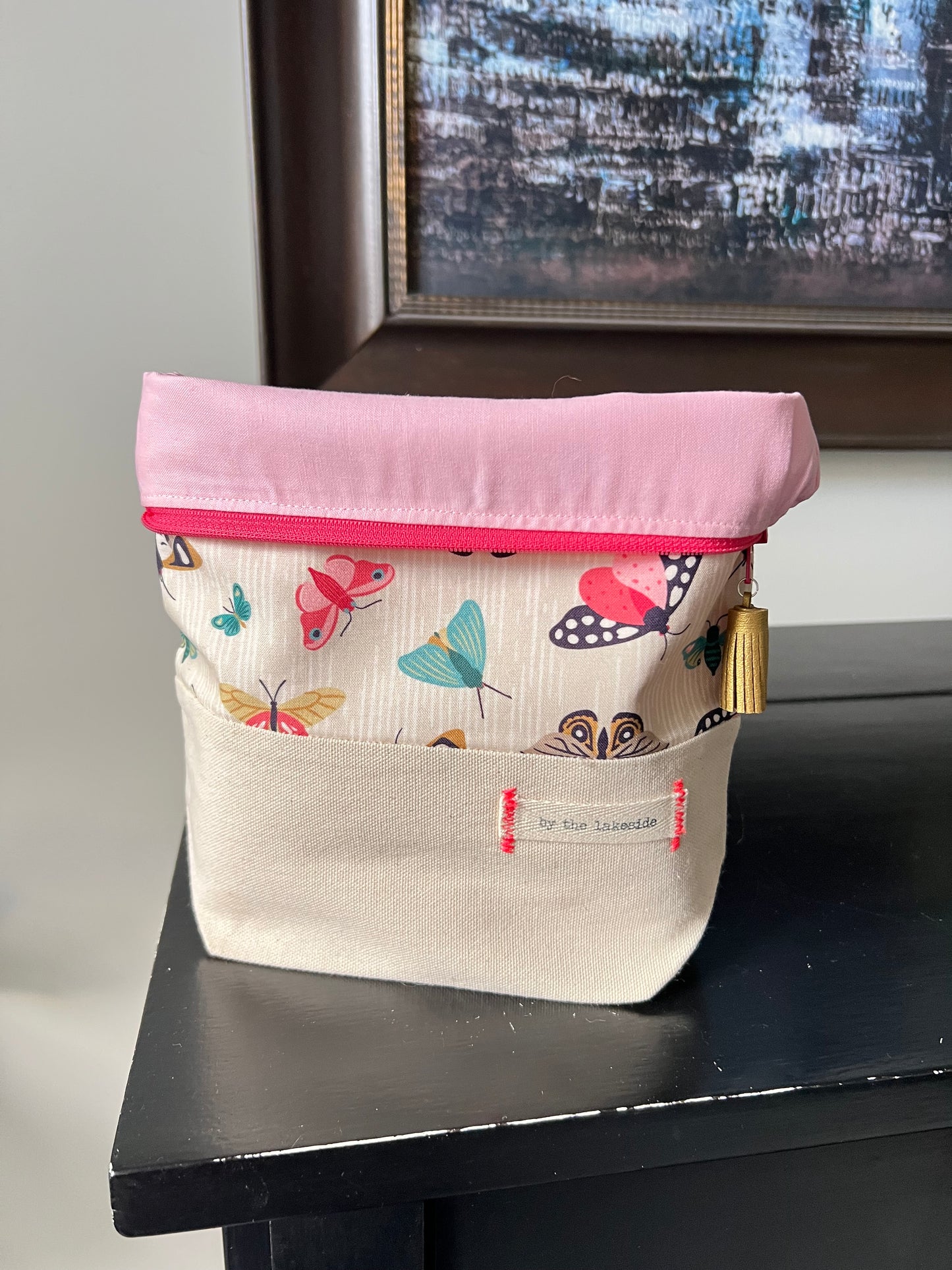 Small Project Bag- Butterfly Kisses (bag only)