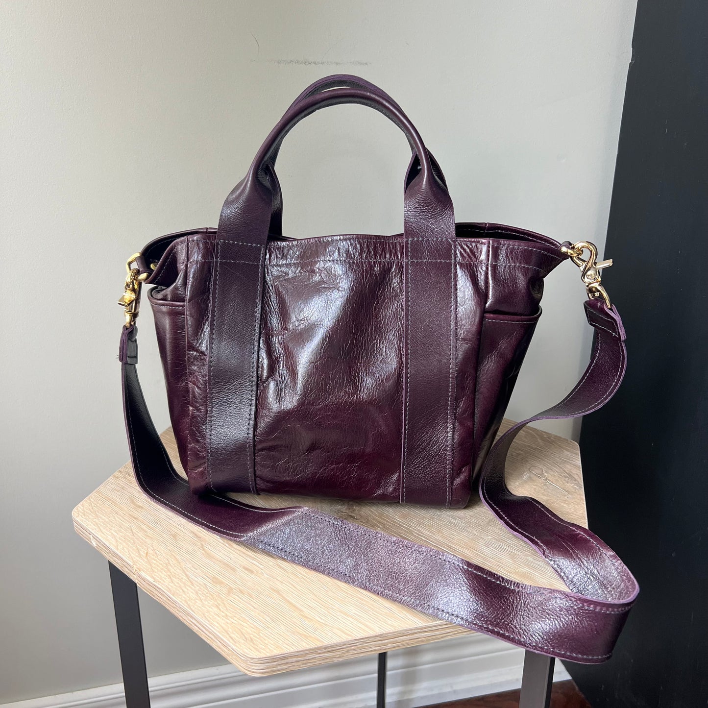 The Commuter Bag- with Leather Strap