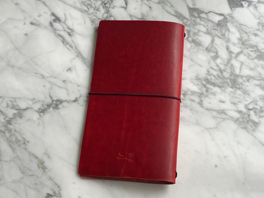 Red Leather Journal | Regular/Standard Size