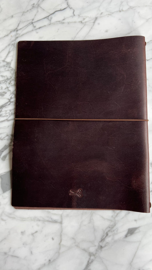 Dark Brown Leather Journal | A4 size