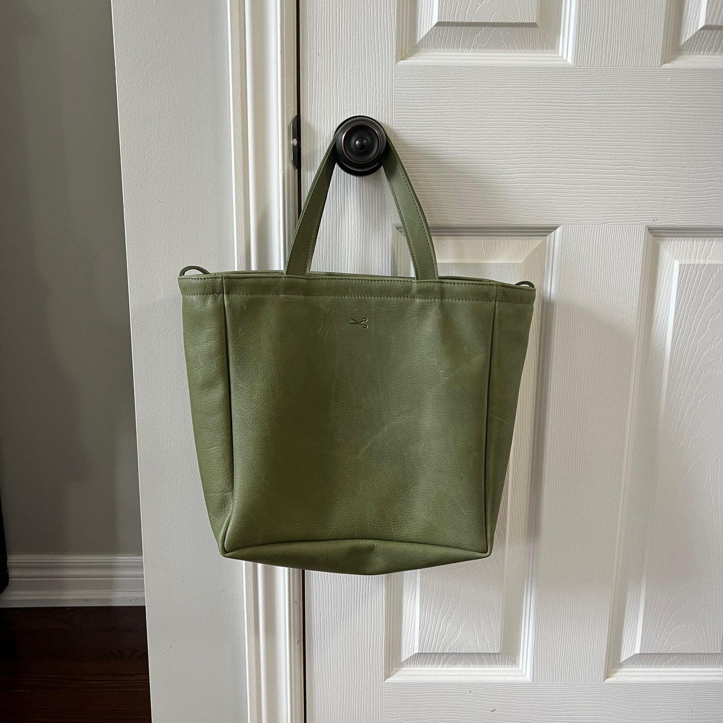 SALE Small Leather Tote Bag