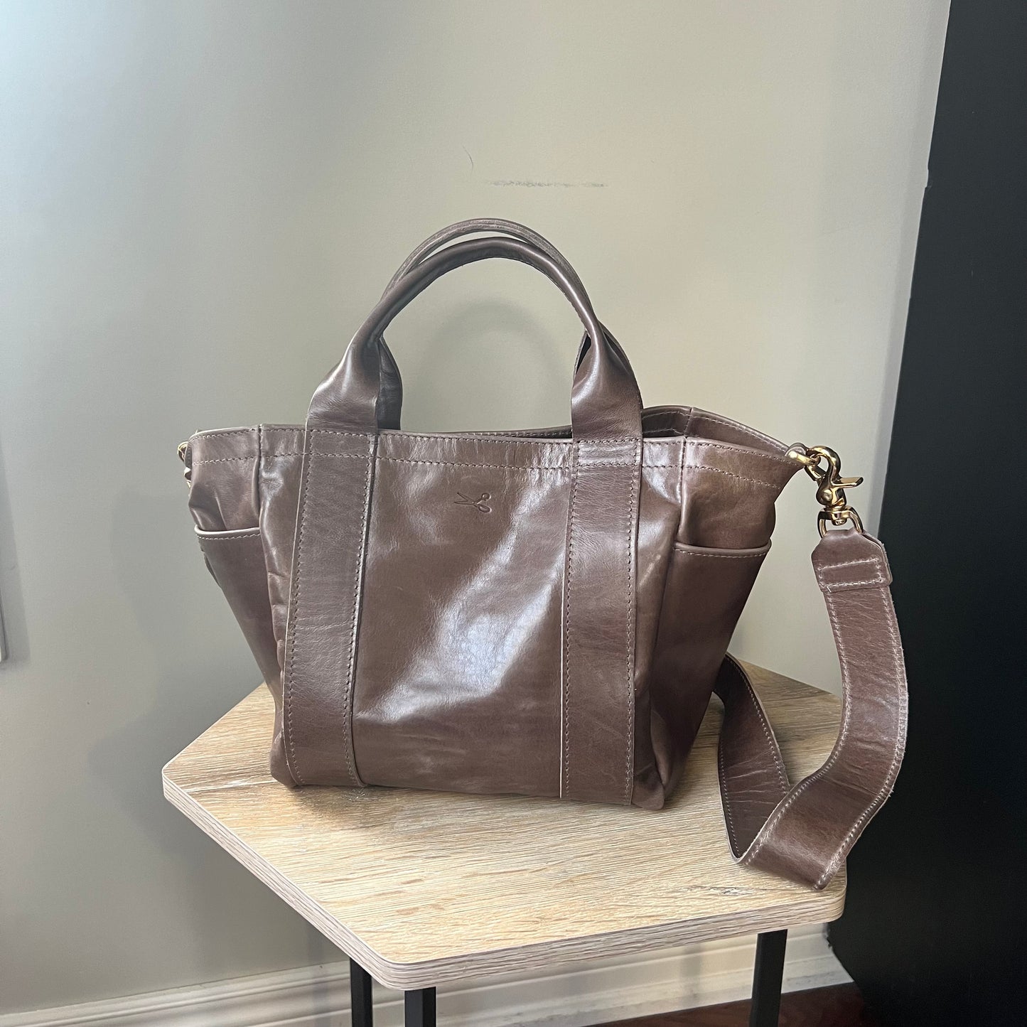 The Commuter Bag- with Leather Strap