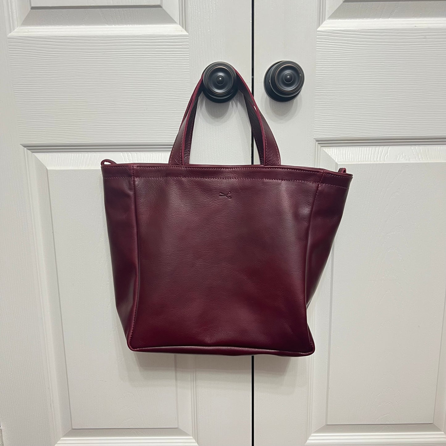 SALE Small Leather Tote Bag