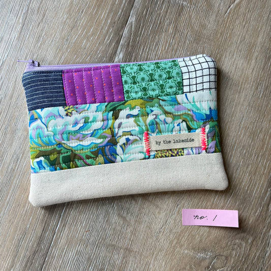 Small Patchwork Pouch- Vintage Floral No 1