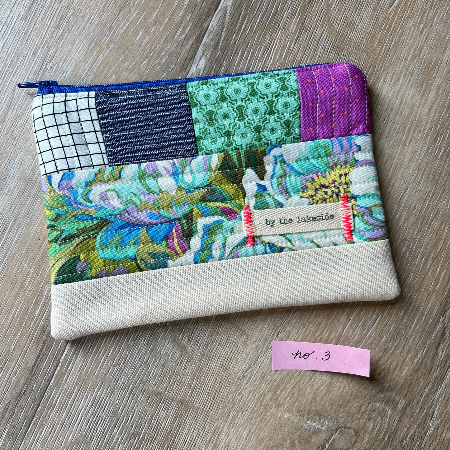 Small Patchwork Pouch- Vintage Floral No 3