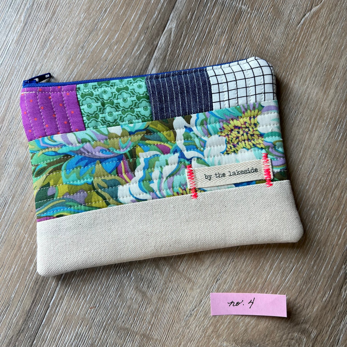 Small Patchwork Pouch- Vintage Floral No 4