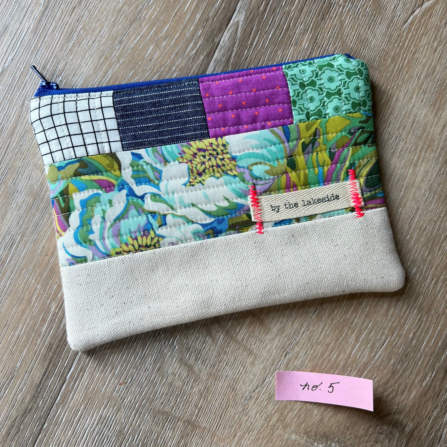 Small Patchwork Pouch- Vintage Floral No 5