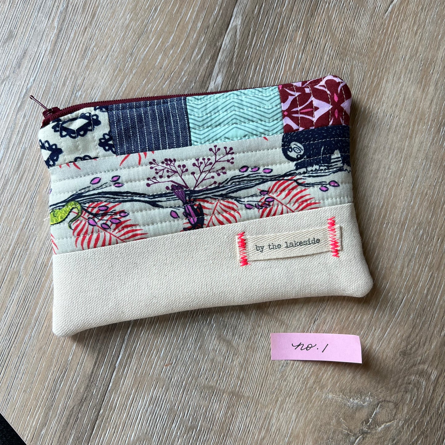 Small Patchwork Pouch- Sloth No 1