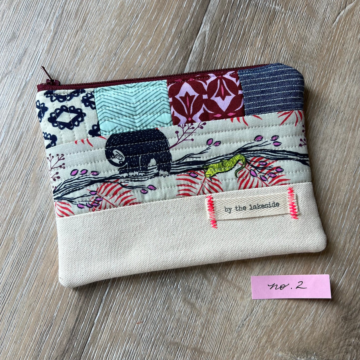 Small Patchwork Pouch- Sloth No 2