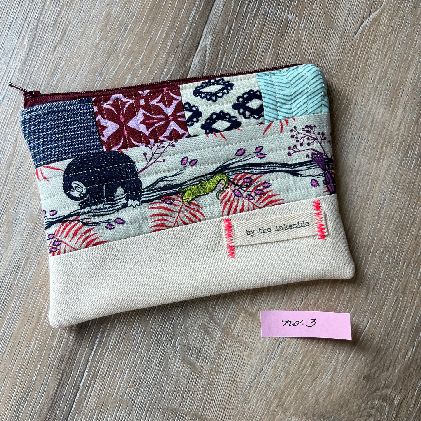 Small Patchwork Pouch- Sloth No 3