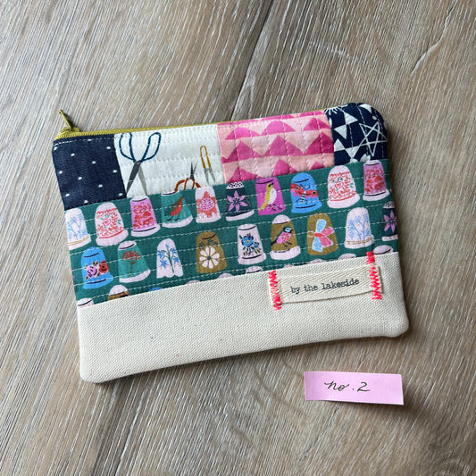 Small Patchwork Pouch- Thimbles No 2