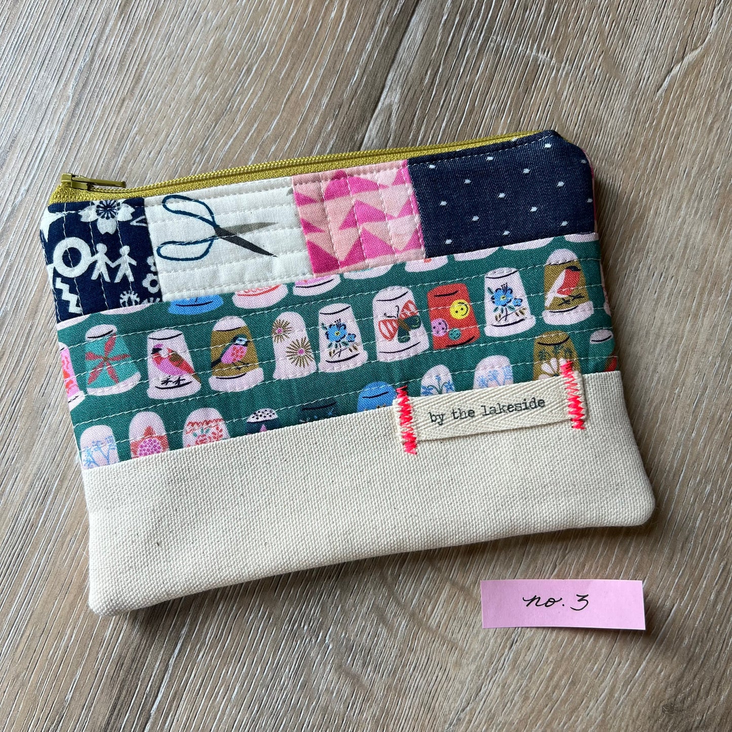 Small Patchwork Pouch- Thimbles No 3