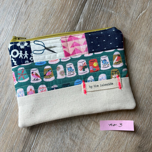 Small Patchwork Pouch- Thimbles No 3