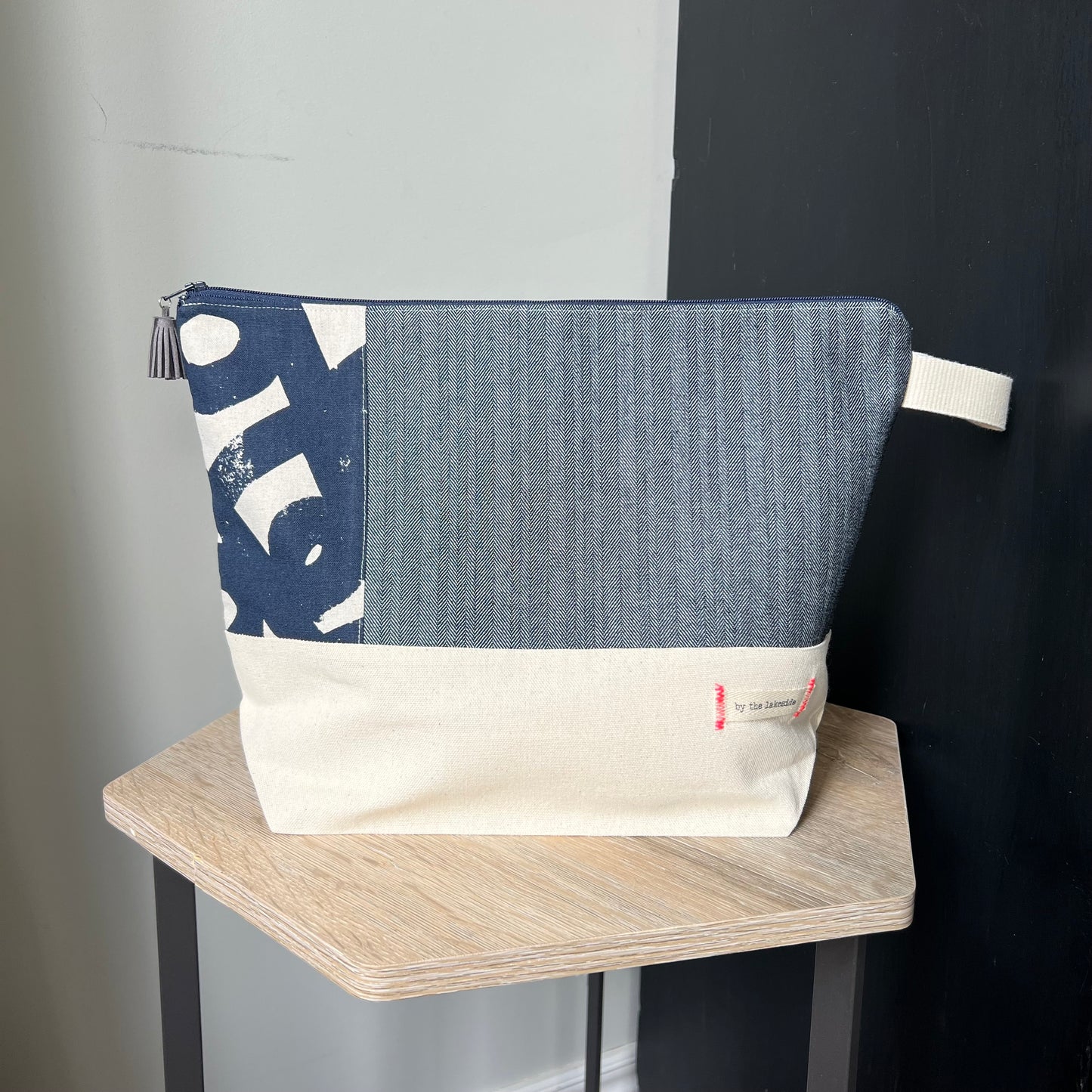 Large Project Bag- Patchy Denim
