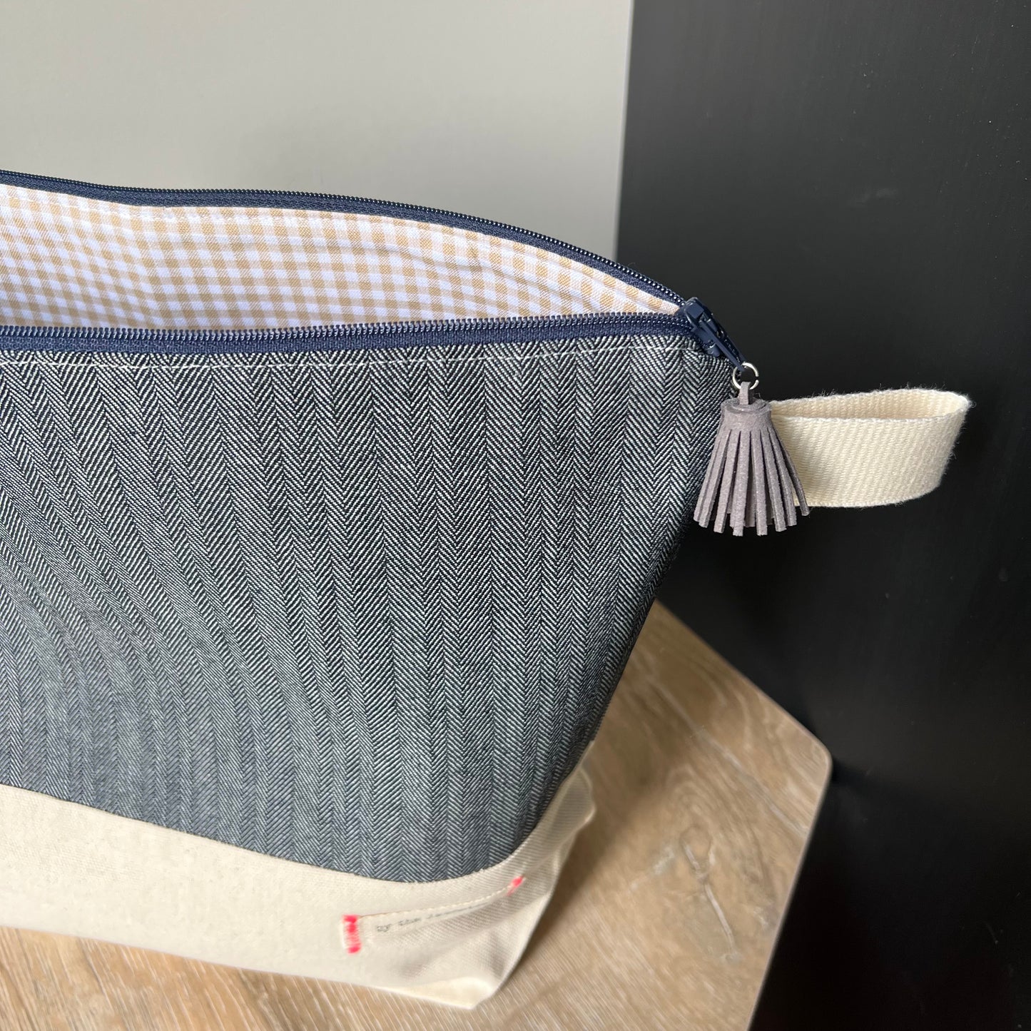 Large Project Bag- Patchy Denim