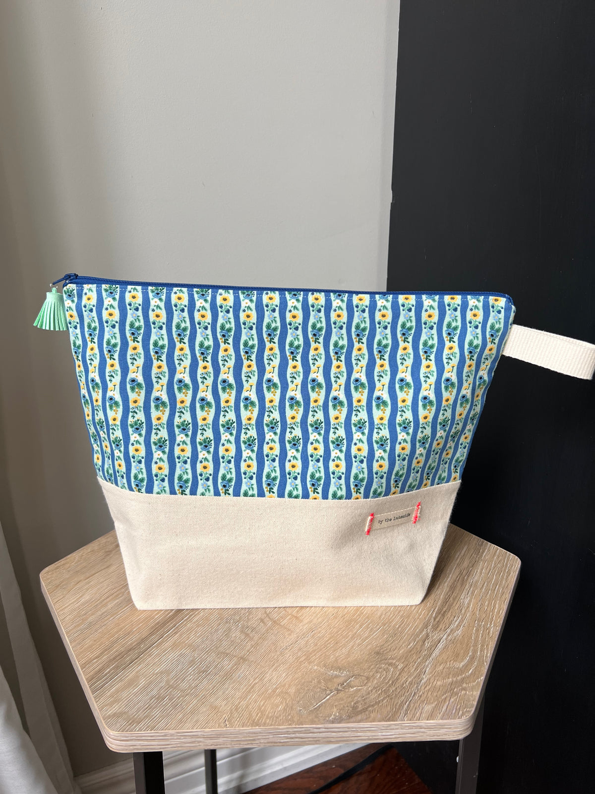 Large Project Bag- Blue Floral