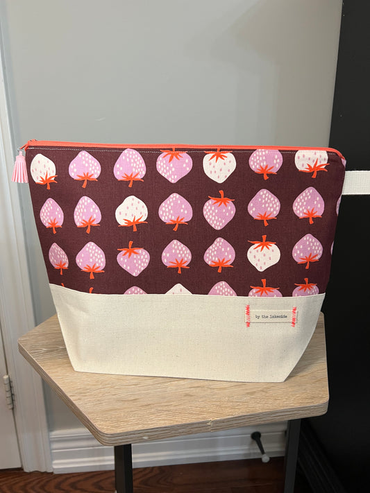 Large Project Bag- Strawberries