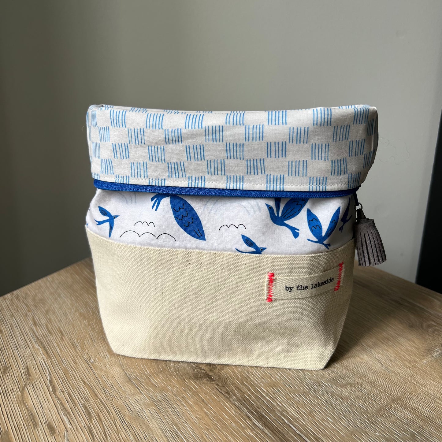 Small Project Bag- Blue Birds