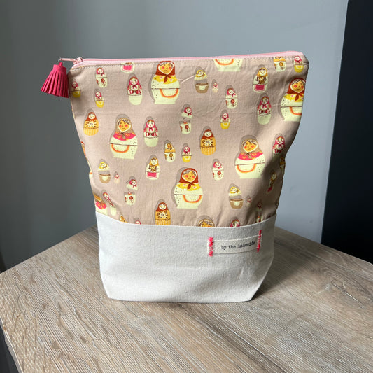 Small Project Bag- Russian Dolls