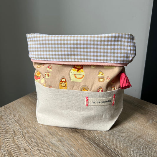 Small Project Bag- Russian Dolls