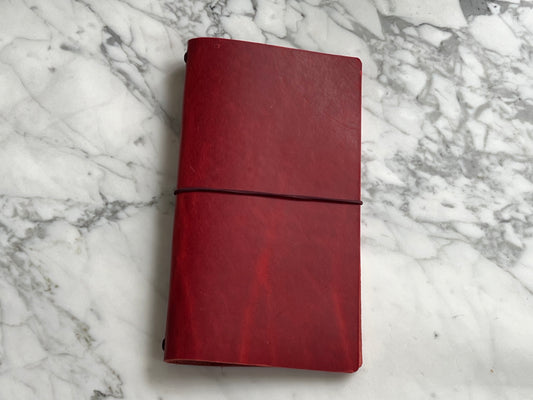 Red Leather Journal | Regular/Standard Size