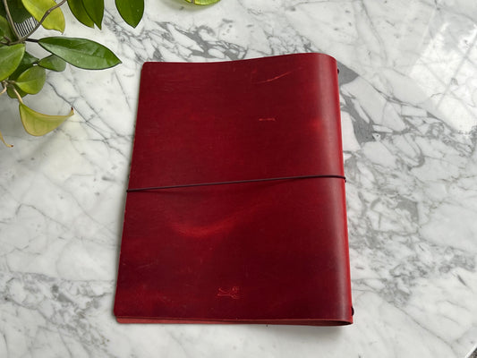 Red Leather Journal | A4 size