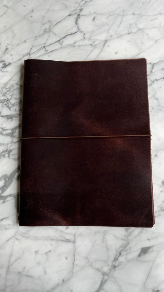 Dark Brown Leather Journal | A4 size