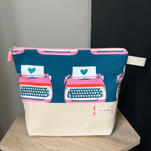Large Project Bag- Typewriters