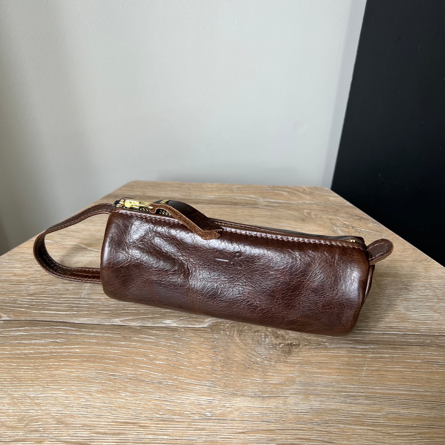 Small Cylinder Leather Pouch
