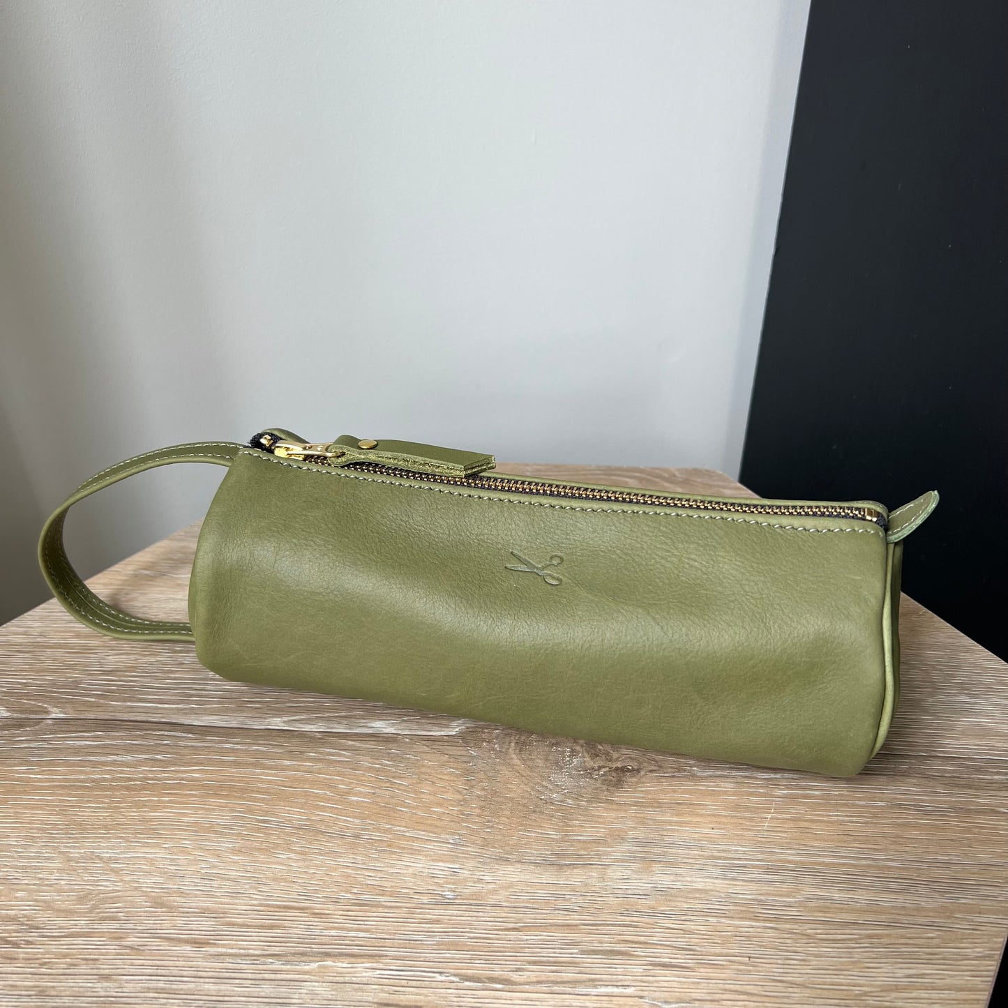 Large Cylinder Leather Pouch