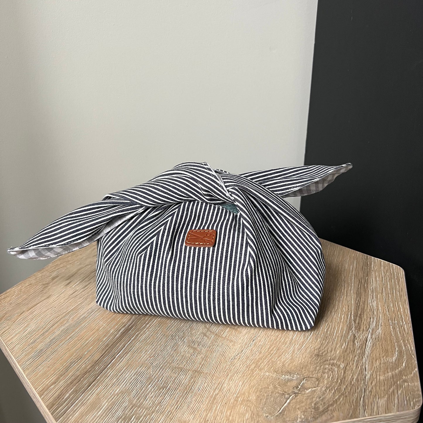 Railroad Stripe Denim Bunny Bag