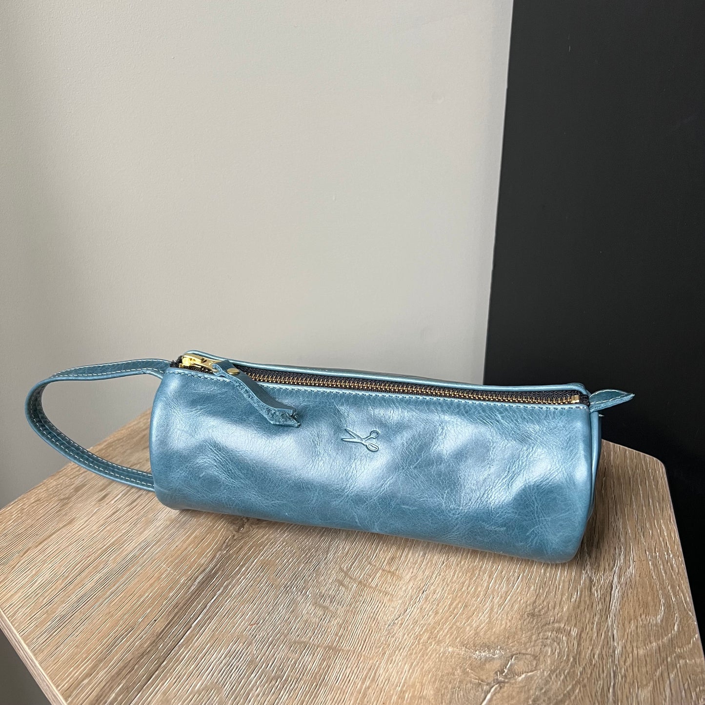 Large Cylinder Leather Pouch