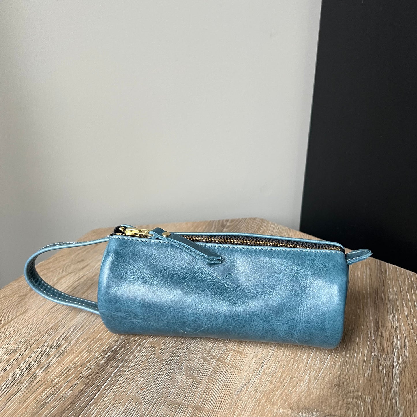 Small Cylinder Leather Pouch