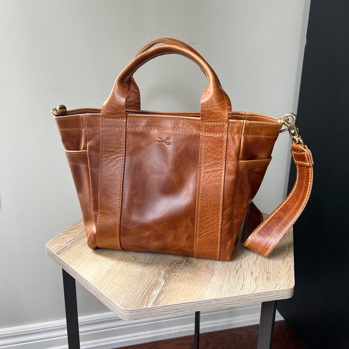 The Commuter Bag- with Leather Strap