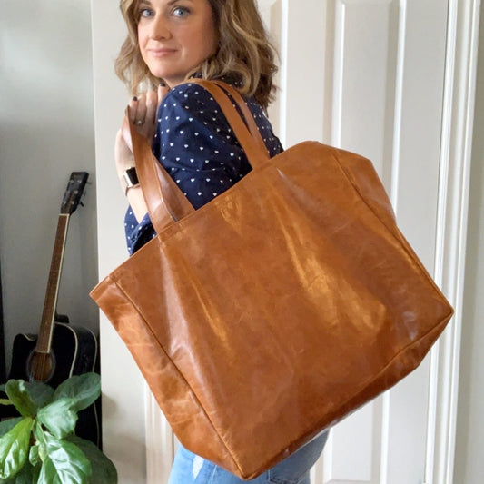Everything Leather Tote Bag- READY TO SHIP