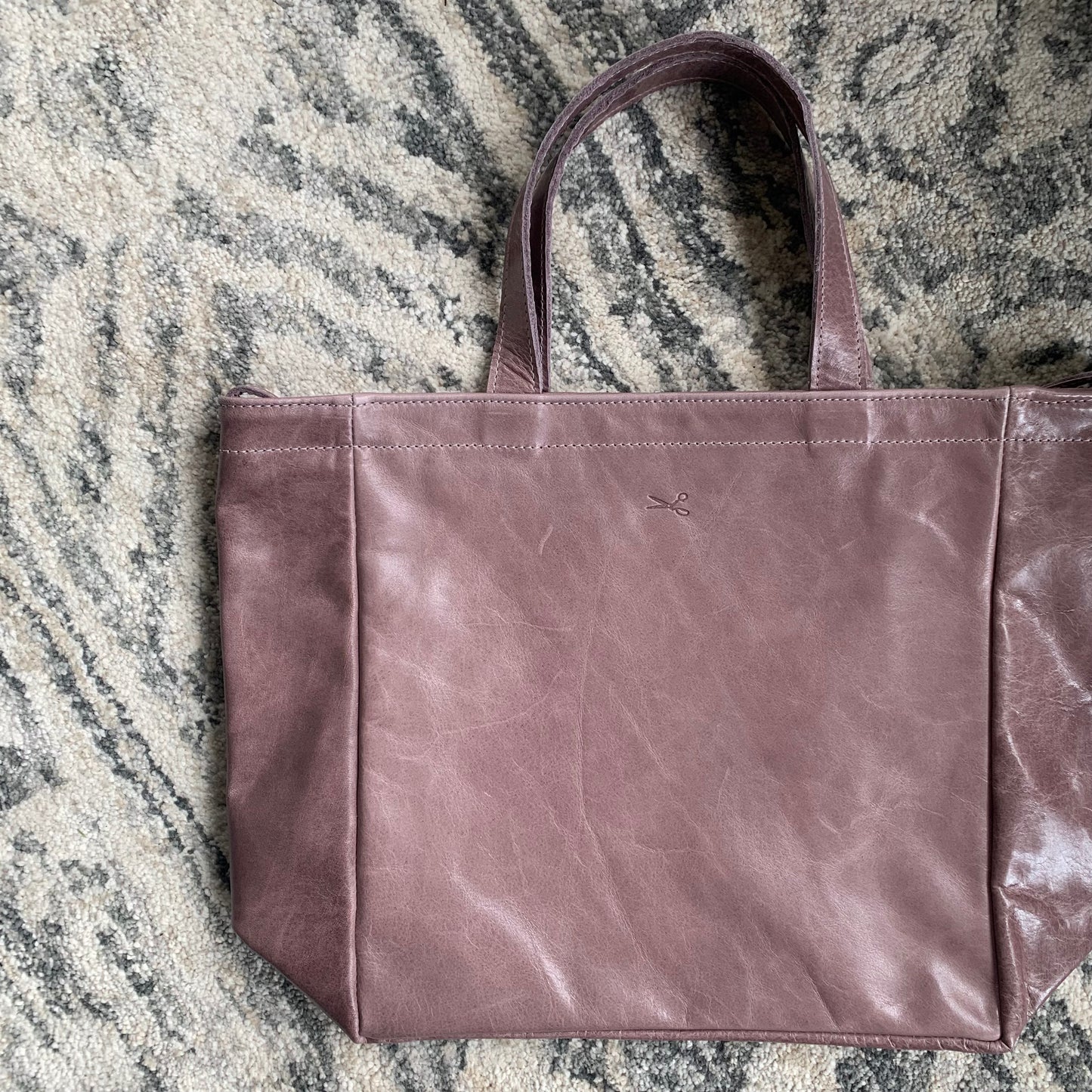 SALE Small Leather Tote Bag