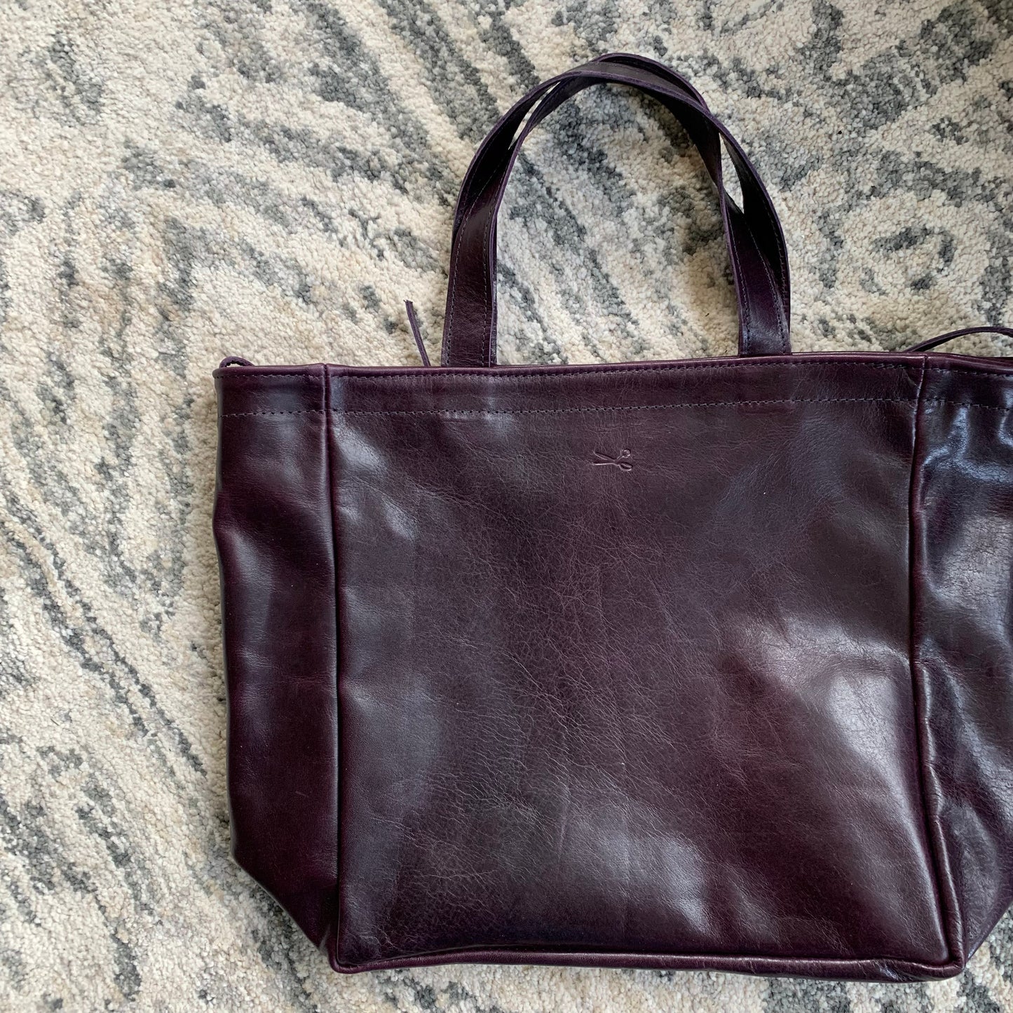 SALE Small Leather Tote Bag