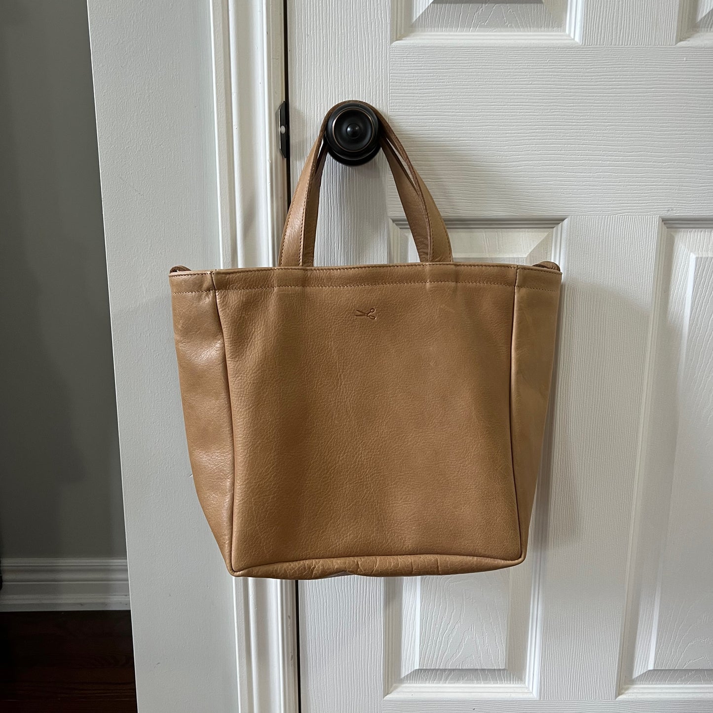 SALE Small Leather Tote Bag