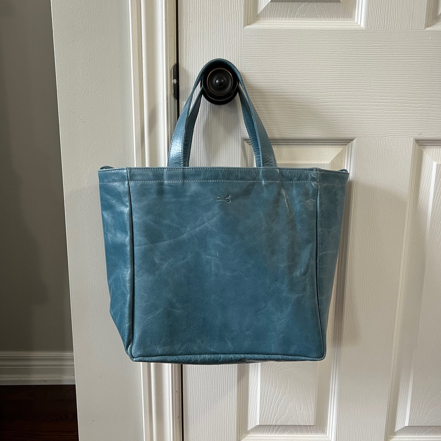 SALE Small Leather Tote Bag