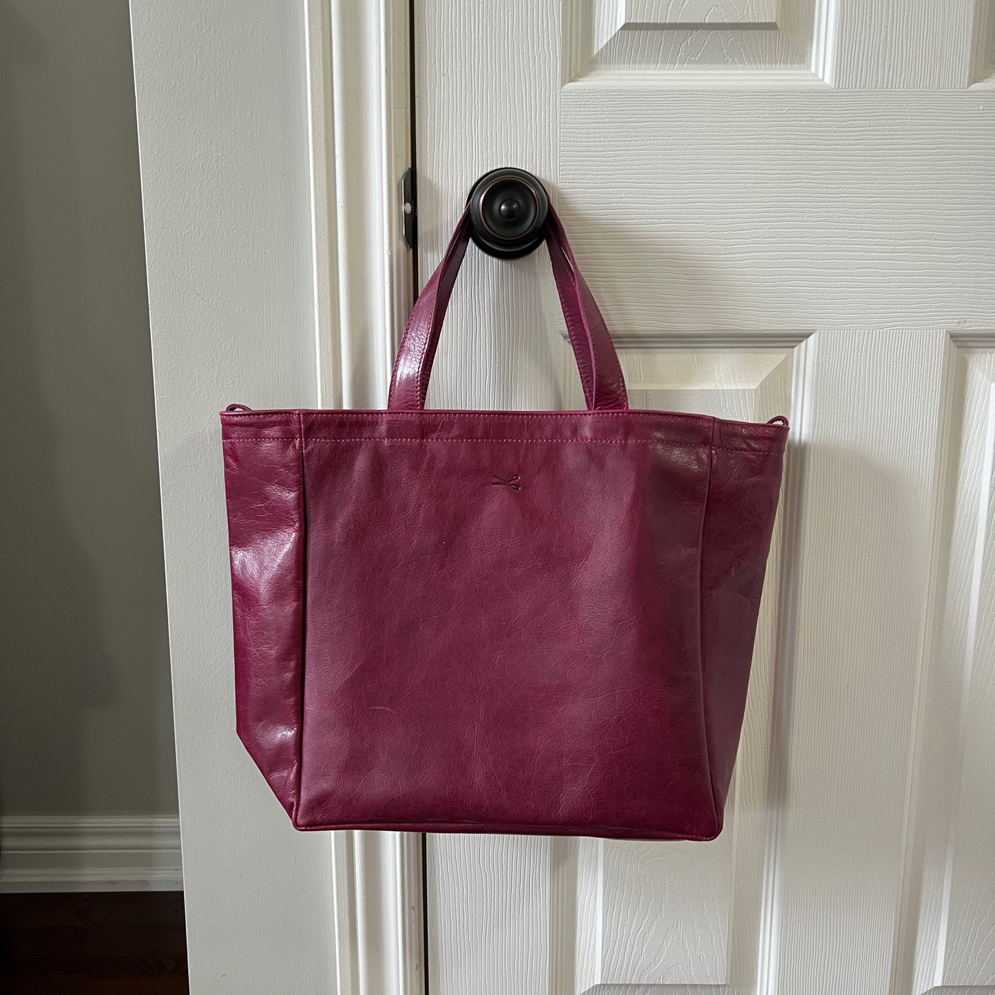 SALE Small Leather Tote Bag