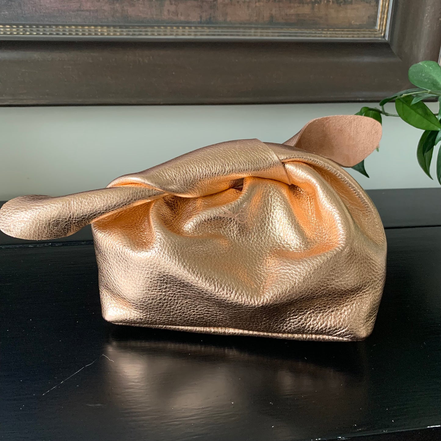 Metallic Leather Bunny Bag
