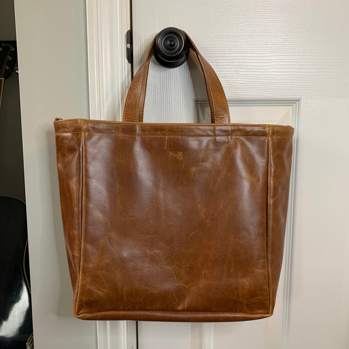 SALE Small Leather Tote Bag