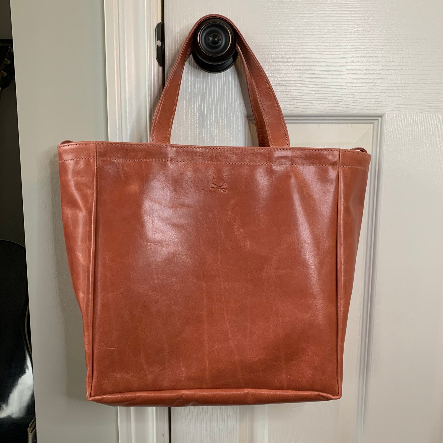 SALE Small Leather Tote Bag