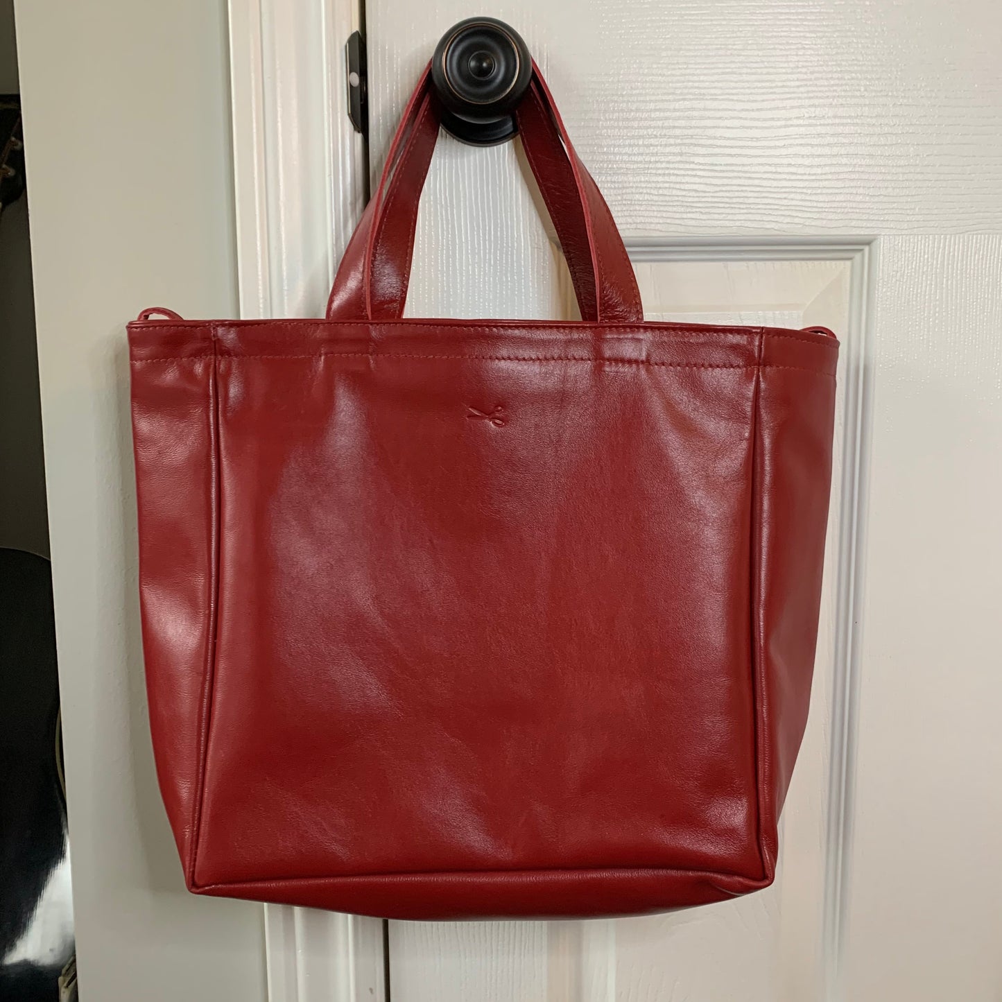 SALE Small Leather Tote Bag